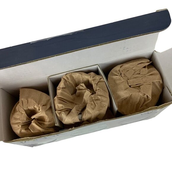 Set Of 3 Dansk Fiori Clear Glass Mini Vases For Flowers Fresh Herbs Original Box - Picture 4 of 4